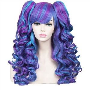 🆕️ Long Curly Cosplay Wig W/ 2 Ponytails